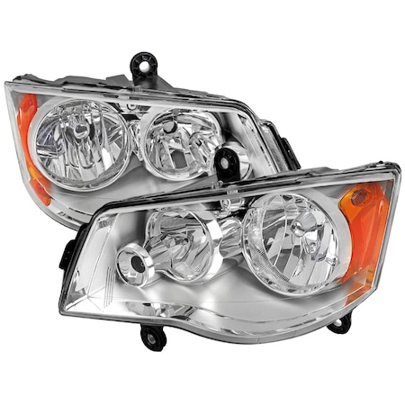 Spec-D Tuning 11-18 Dodge Caravan Headlights- Chrome 2LH-CAR11-RS